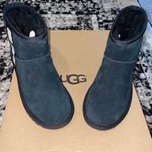 Black UGG short boots.